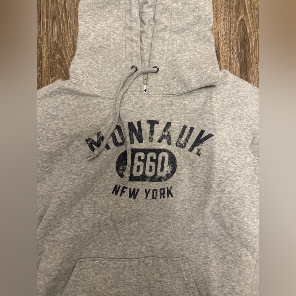 Champion Unisex Size Medium Montauk Hoodie Gray Sweatshirt Pullover - Picture 2 of 5